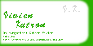 vivien kutron business card